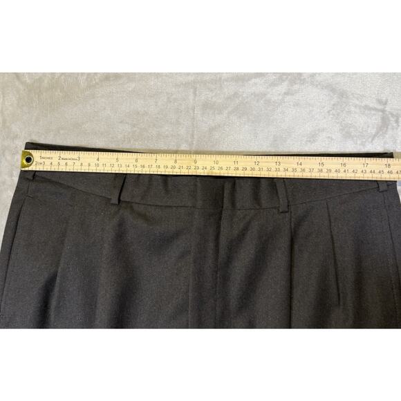 Vintage Brooks Brothers Dress Pants Gray 100% Wool Cuffed Pleated Slacks USA 36 - Picture 11 of 15